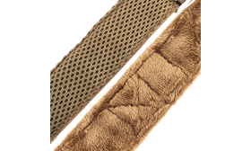 Brown soft padded reflective dog harness with no-pull design, enhanced visibility with adjustable straps, comfortable fit.