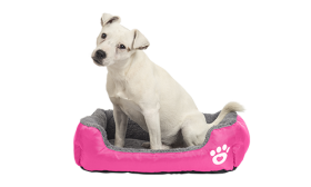 Soft dog bed, machine washable and durable material.