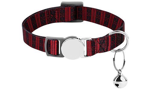 Plaid Breakaway Cat Collar with Metalic Buckle Plaid breakaway cat collar with metallic buckle, lightweight for comfort, easily adjustable with silver bell attached.