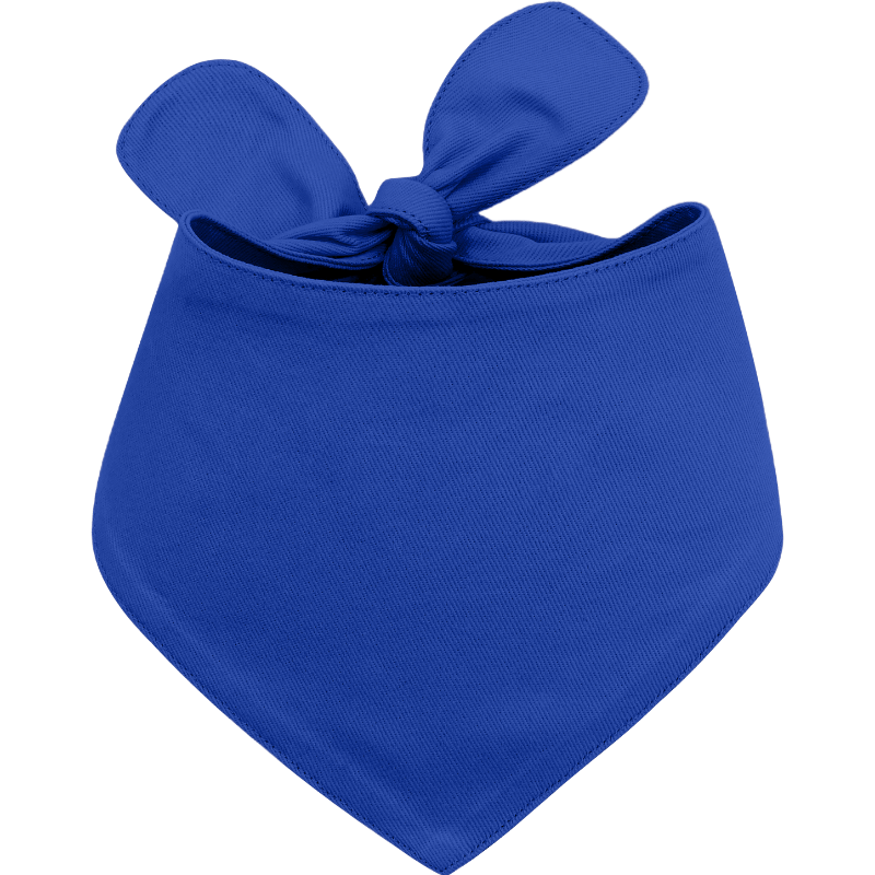 Cotton Dog Bandana Blue cotton Dog Bandana with a knot tie, easy to wash, suitable for dogs and cats, lightweight for pets comfort.