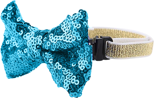 Sparkling Party Bow Tie Collar for Cats & Small Dogs