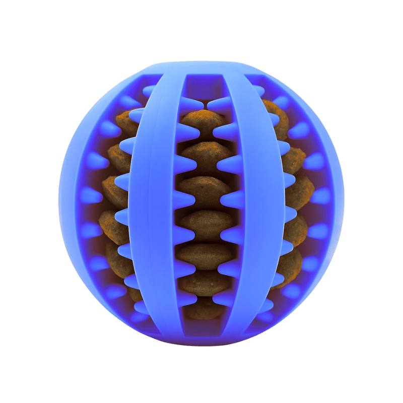 Interactive Dog Treat Dispenser Ball – Rubber Chew Dog Toy for Enrichment