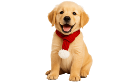 Warm Knitted Christmas Dog Scarf – Festive Pet Bandana Accessory